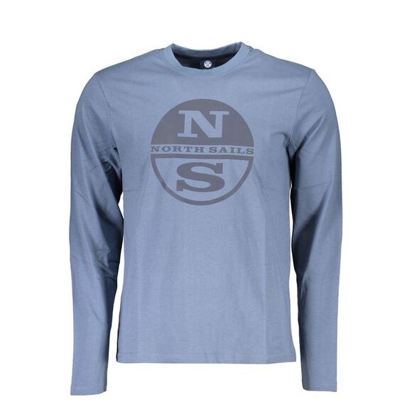 North Sails Blue Cotton Men Men's T-Shirt